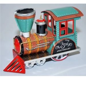 Hallmark Tin Locomotive Train Anniversary Ornament no box